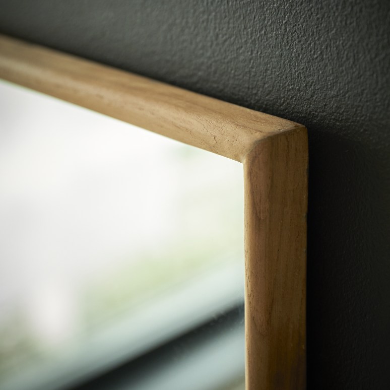 Paco - Specchio in teak riciclato 80 x 40 cm