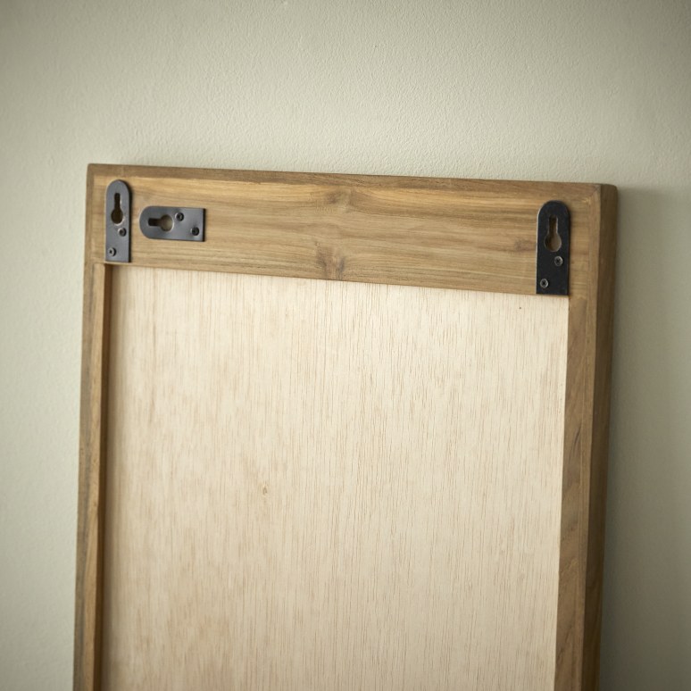 Paco - Specchio da bagno in teak riciclato 80 x 40 cm