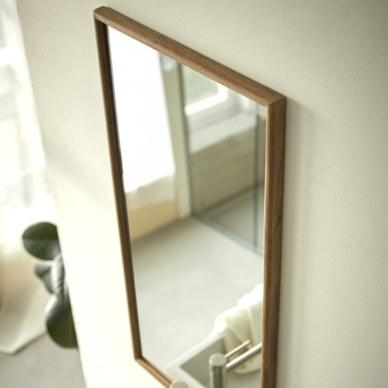 Paco - Miroir salle de bain en teck recyclé 80x40 cm