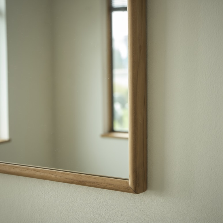 Paco - Specchio da bagno in teak riciclato 120 x 50 cm