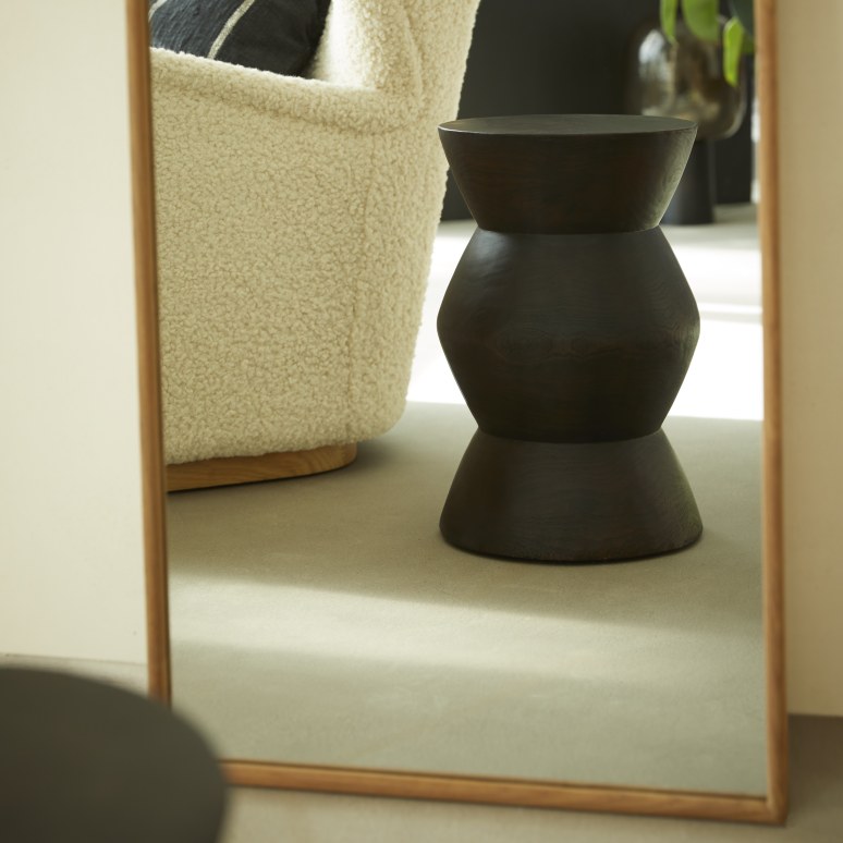 Tera - Black solid teak side table