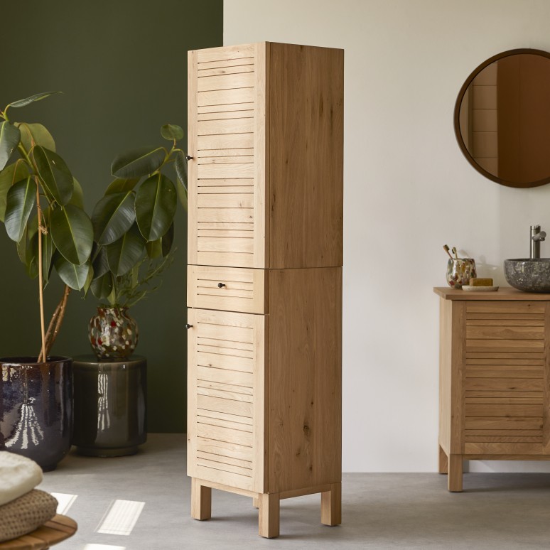 Soho - Hochschrank aus massiver Eiche