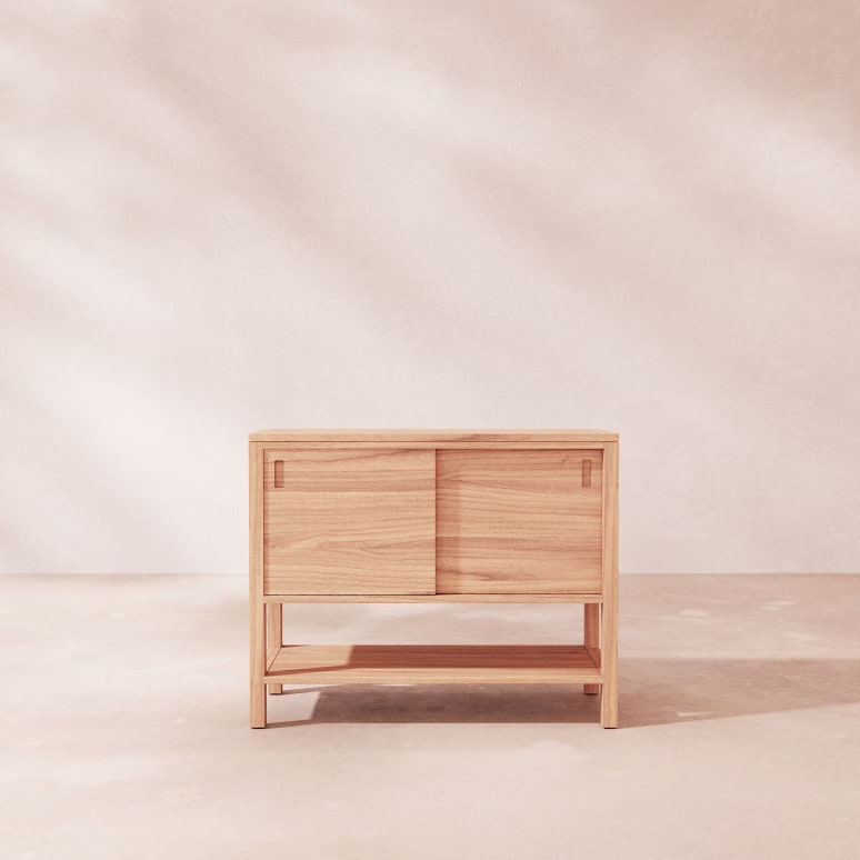 Anton - Aparador de teca maciza 100 cm