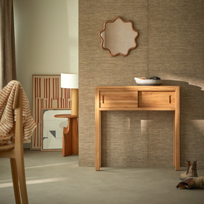 Anton - Solid teak console table 80 cm