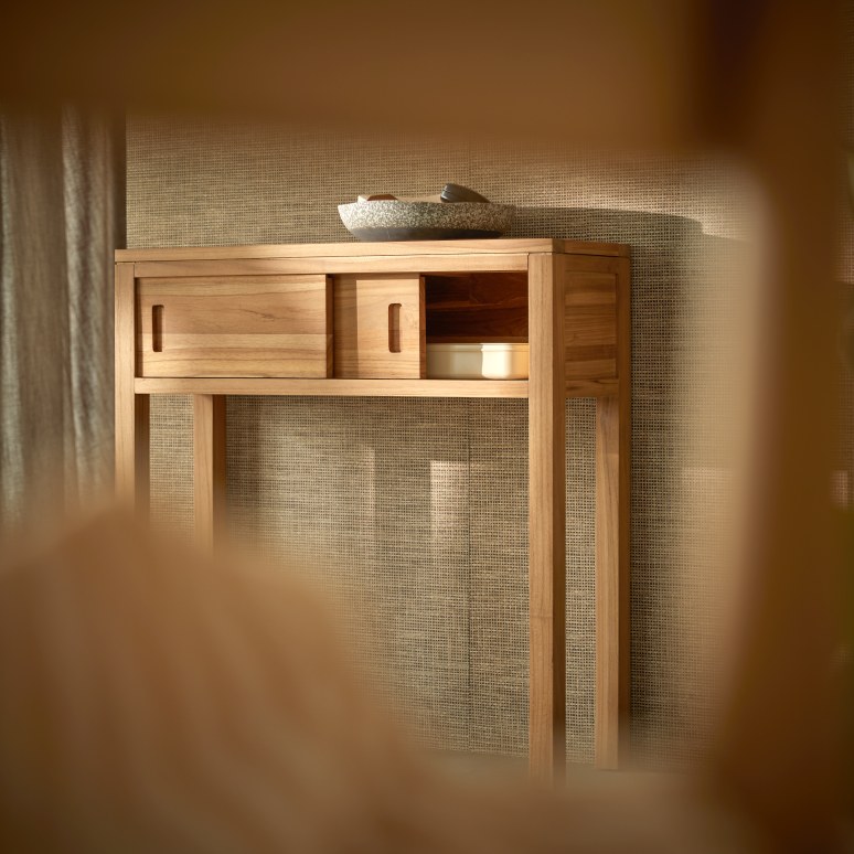 Anton - Solid teak console table 80 cm