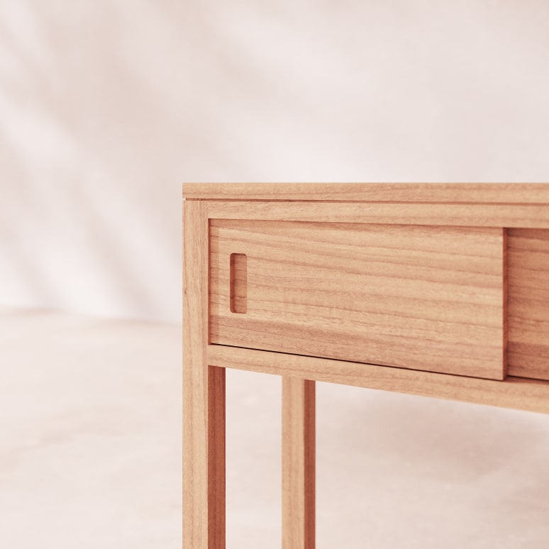 Anton - Massief teakhouten console 80 cm