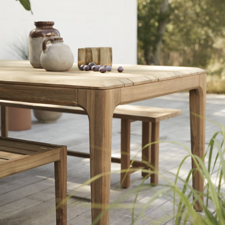 Vasco - Gartentisch aus massivem, recyceltem Teakholz 6-8 Pers.