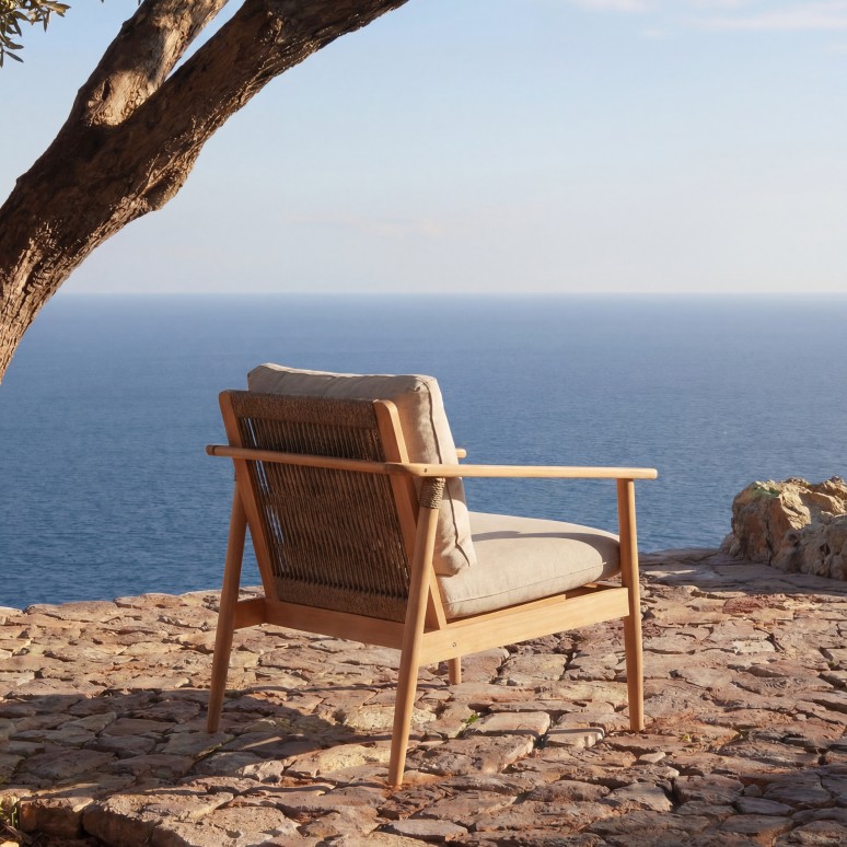 Daniela - Fauteuil de jardin en acacia massif