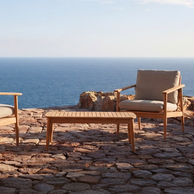 Daniela - 2-zits tuinset van massief acaciahout