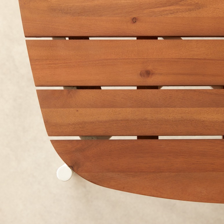 Luca - Solid acacia and metal garden coffee table