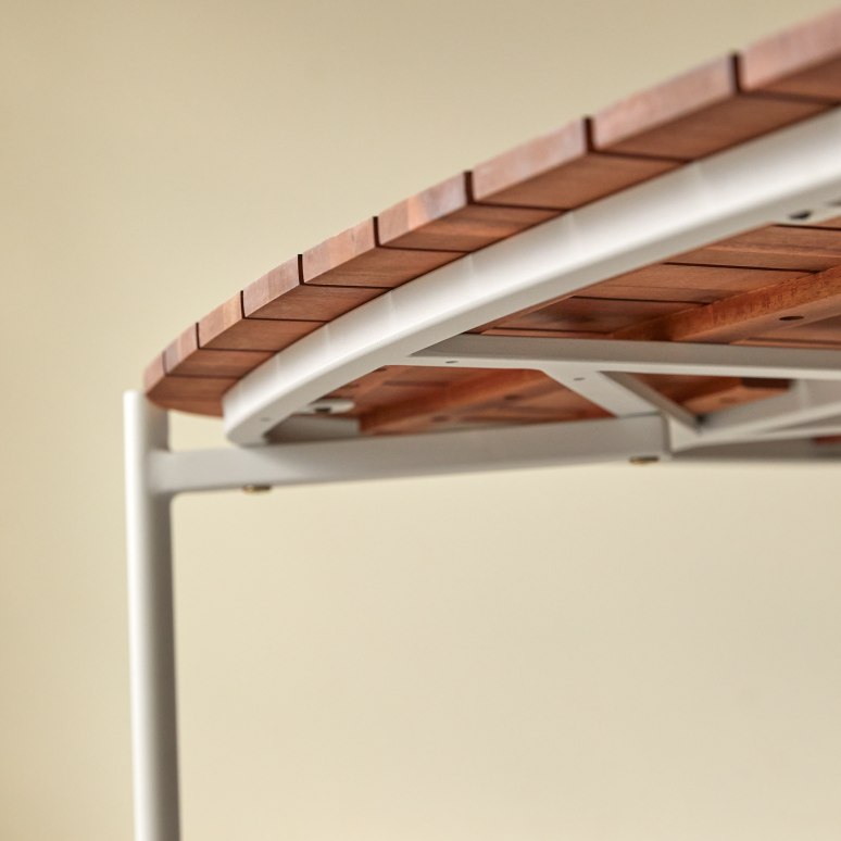 Luca - Solid acacia and metal garden coffee table