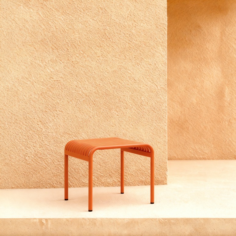 Gaby - Table d'appoint de jardin en métal orange