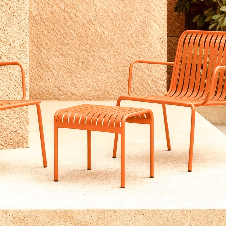 Gaby - Orange metal garden side table