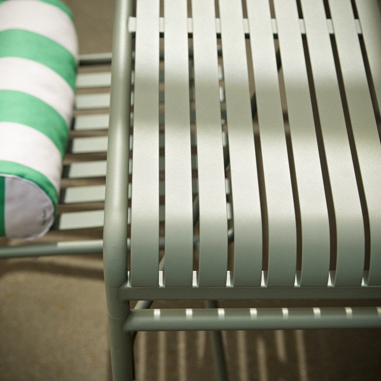 Gaby - Ensemble de jardin en métal vert 4 places