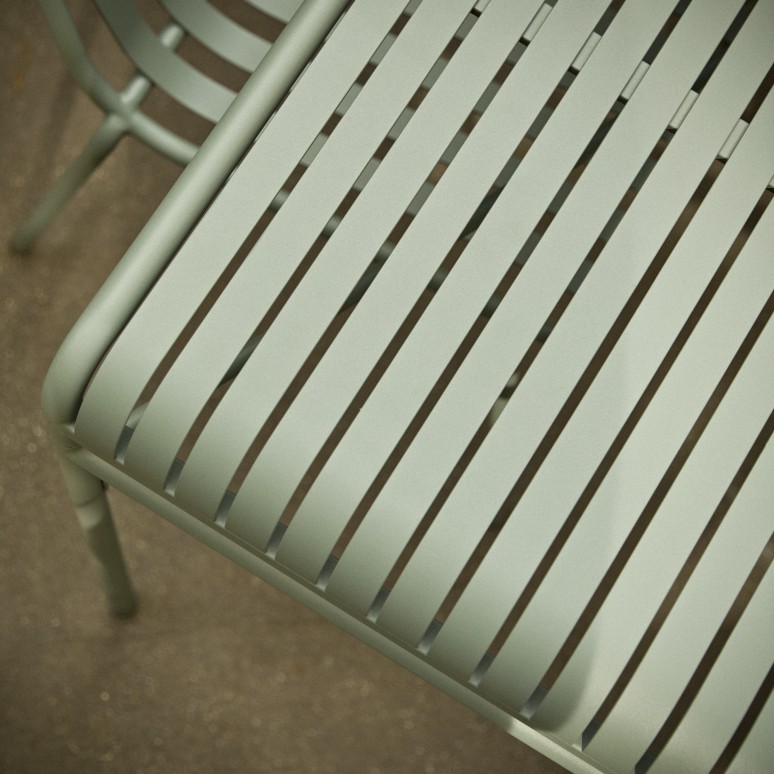 Gaby - Green metal 6-seater garden set