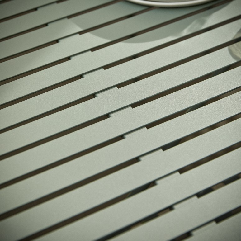 Gaby - Gartenmöbel-Set aus grünem Metall, 4-Sitzer