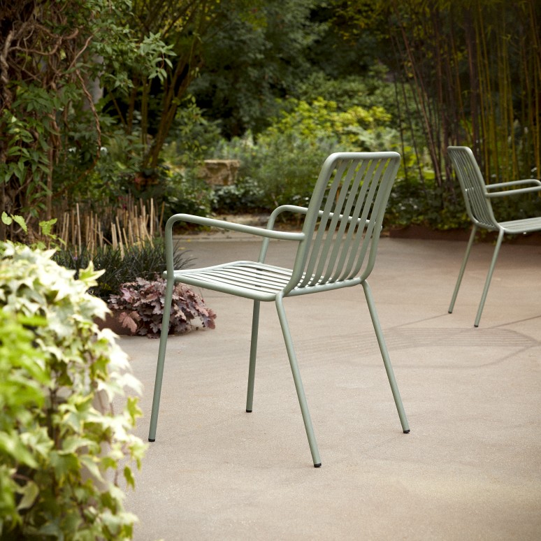 Gaby - Sillón de jardín de metal verde