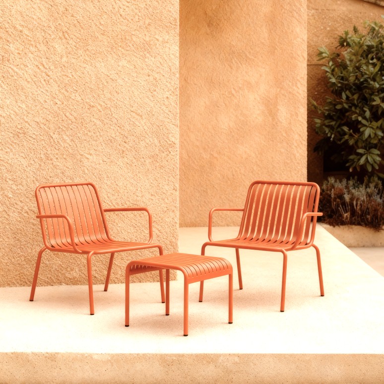 Gaby - Garten Lounges aus orangem Metall, 2-Sitzer