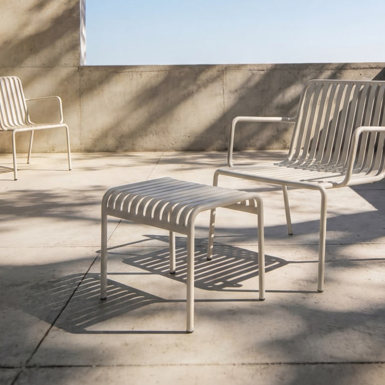 Gaby - Garten Lounges aus cream Metall, 2-Sitzer