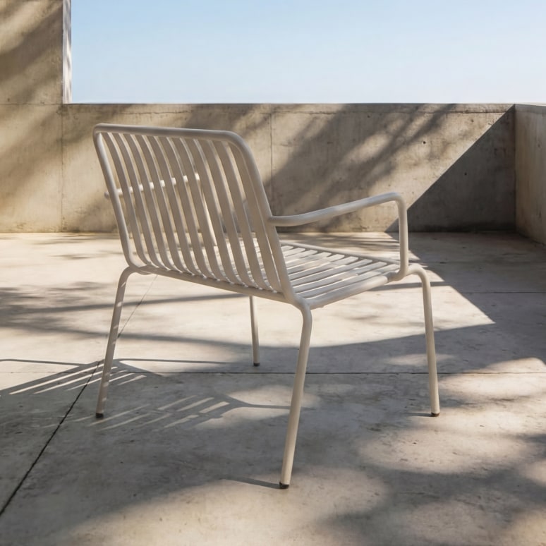 Gaby - Set da giardino in metallo cream 2 posti