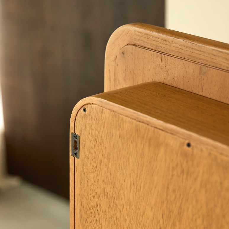 Lino - Mobile da bagno con specchio in legno di mindi