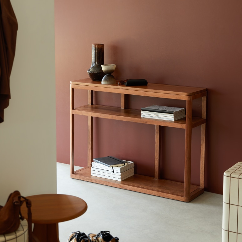 Romée - Console d'entrée en acacia massif P. 31 cm