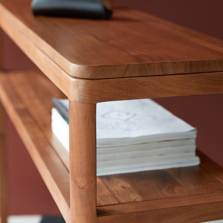 Romée - Console d'entrée en acacia massif P. 31 cm