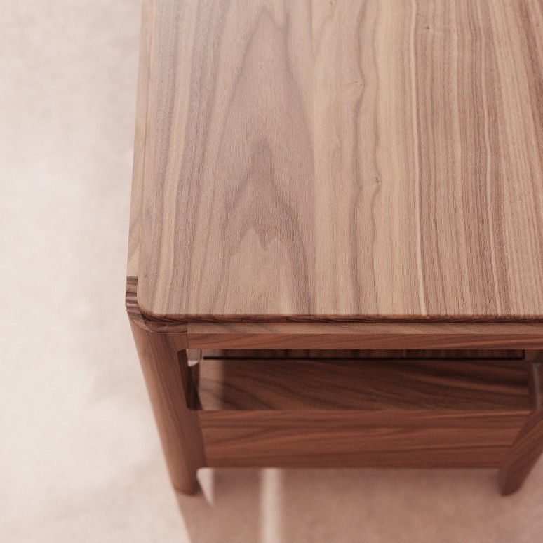 Arto - TV-Schrank aus massivem Nussbaum 100 cm