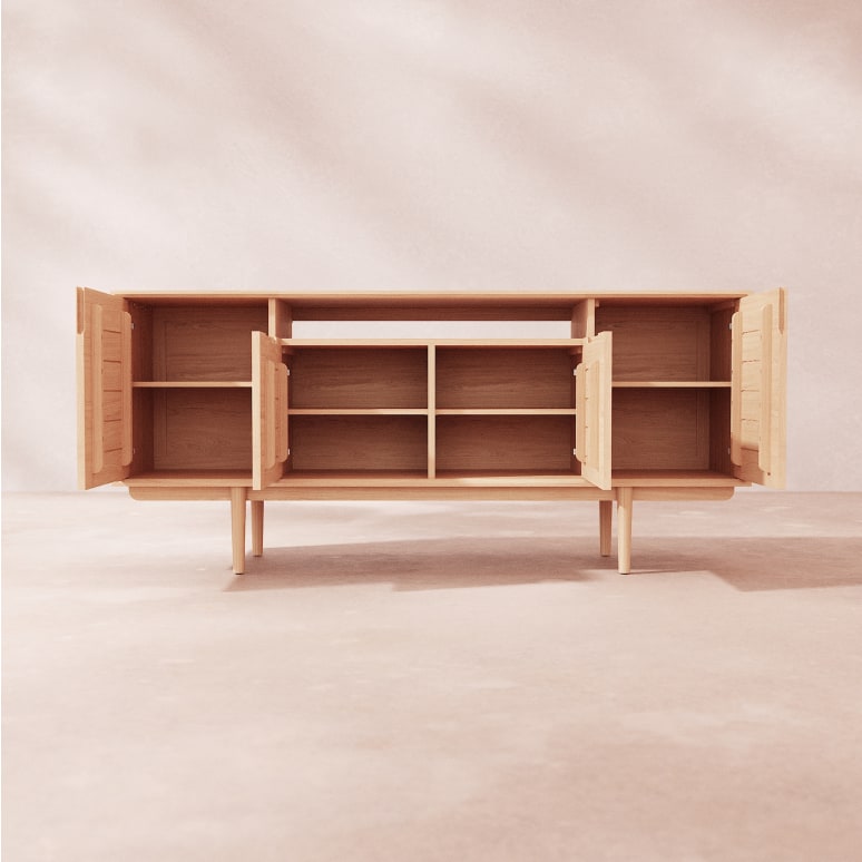 Ellie - Dressoir van massief eikenhout 180 cm