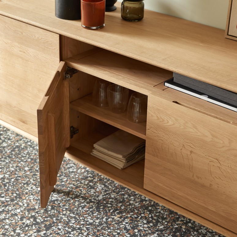 Ellie - Sideboard aus massiver Eiche 180 cm