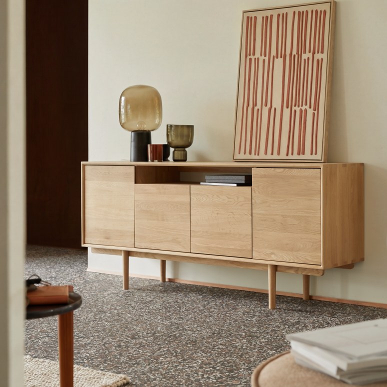 Ellie - Buffet in rovere massello 180 cm