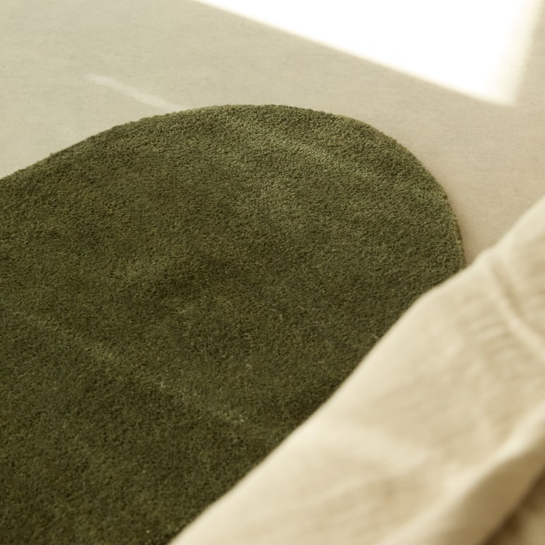 Tara - Tapis forme goutte en laine 120x60cm