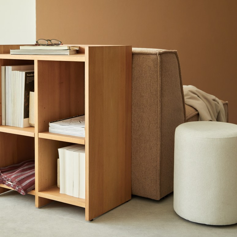 Harry -  Bibliothèque basse en acajou massif