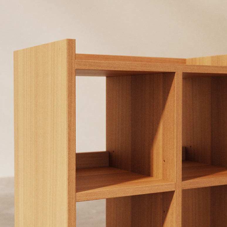 Harry - Biblioteca baja de caoba maciza