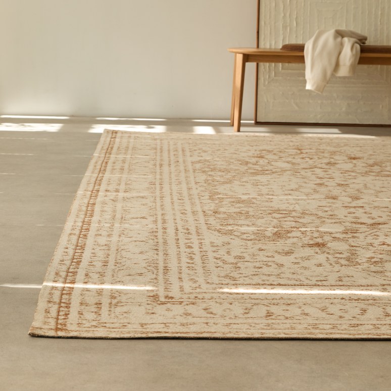 Lia - Alfombra estampada vintage de algodón 200 x 300 cm