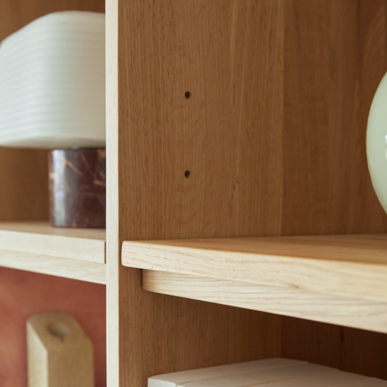 Aliette - Bookcase in solid oak