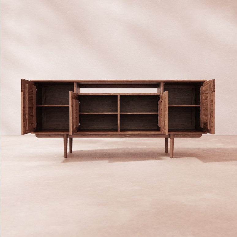 Elllie - Dressoir van massief notenhout 180 cm