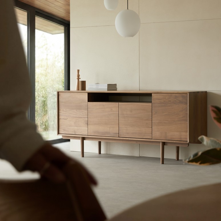 Ellie - Dressoir van massief notenhout 180 cm