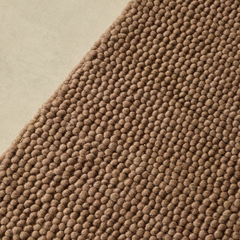 Arya - Teppich aus Wolle und Baumwolle 140 x 200 cm – Chocolate