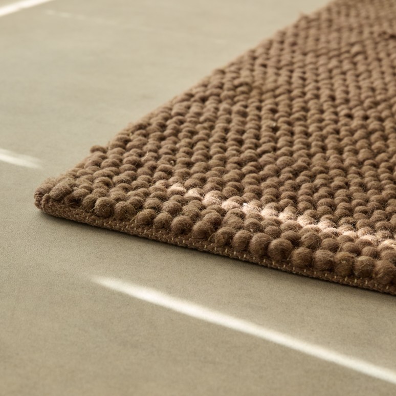 Arya - Wol- en katoentapijt 140 x 200 cm – Chocolade