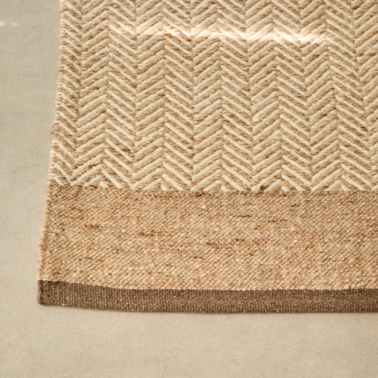 Naya - Alfombra chevron de lana 200 x 300 cm