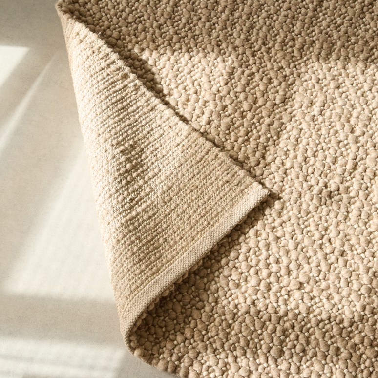 Kali - Teppich aus Wolle und Baumwolle 250 x 350 cm – Beige