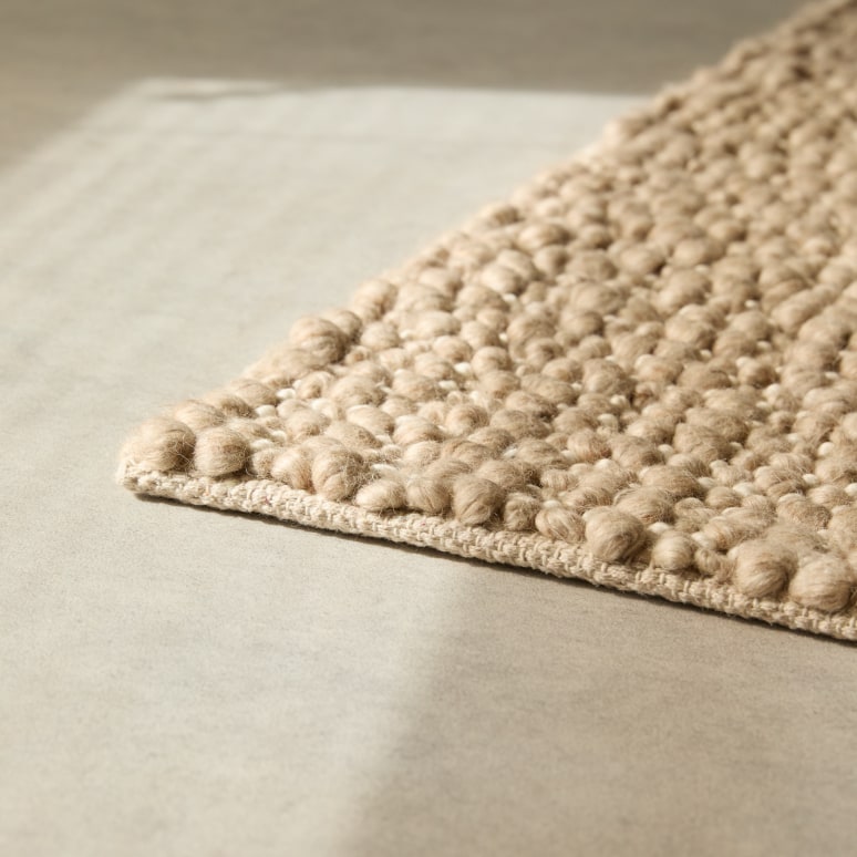 Kali - Alfombra de lana y algodón 250 x 350 cm – Beige