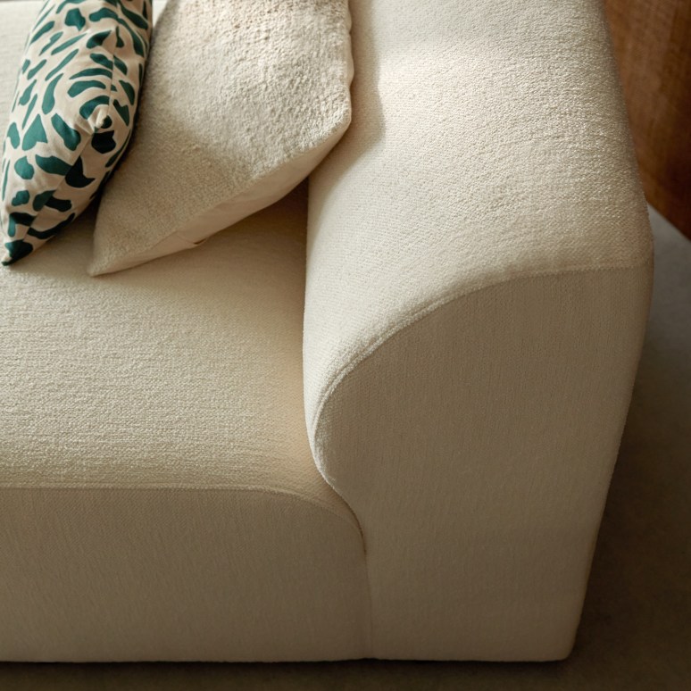 Vénus - Chauffeuse modulable en tissu écru