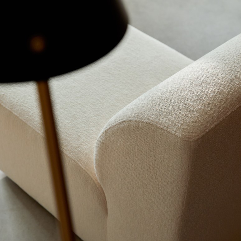Vénus - Modulaire stoffen fauteuil in écru, klein model