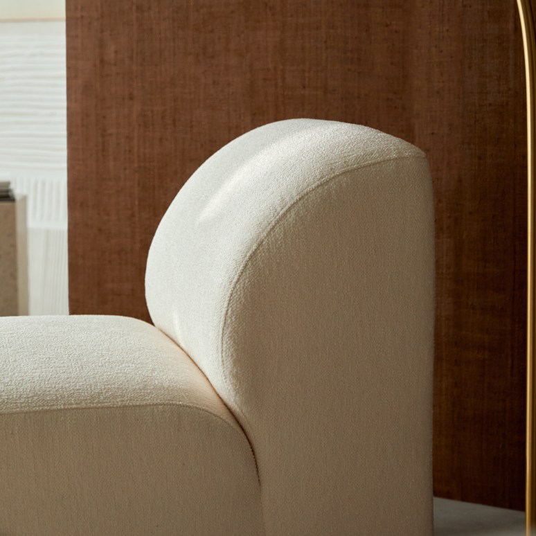 Vénus - Modulaire stoffen fauteuil in écru, klein model