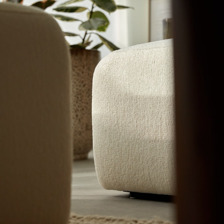 Vénus - Sillón modular de tela cruda, modelo pequeño