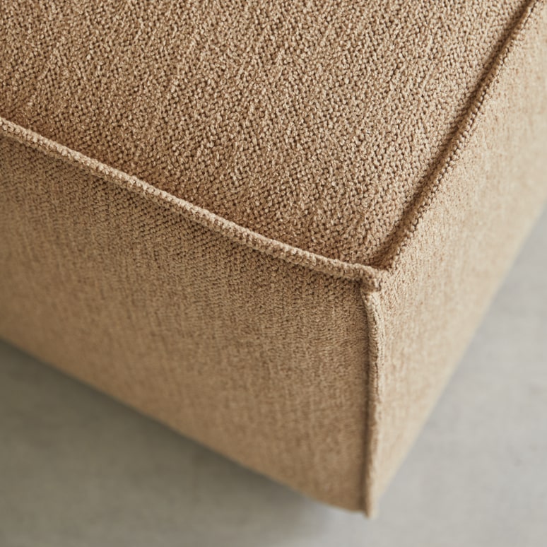 Dario - Bracciolo modulabile in tessuto camel