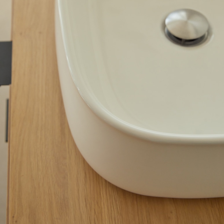 Amelia - Lavabo rectangular de cerámica an. 55 cm