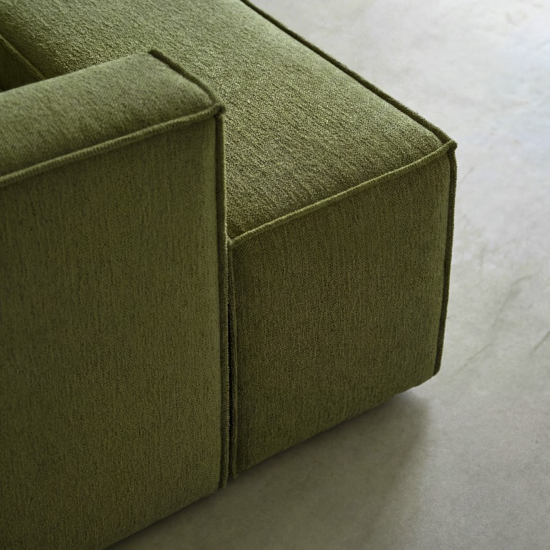 Dario - Accoudoir modulable en tissu vert